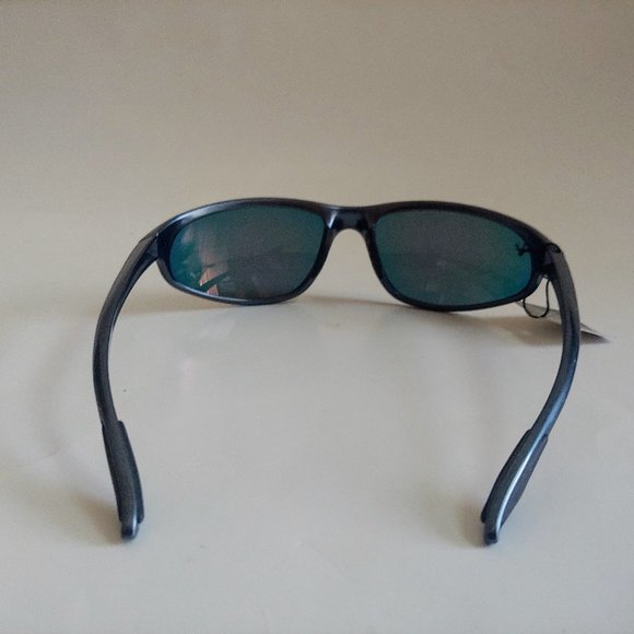 (NWT) Vintge 90's PC Wrap Around Sporty Sunglasses (Met.Blue/Red M) - Picture 3 of 4